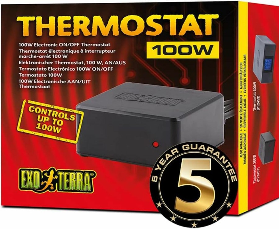 Reptiles & Amphibian Exo Terra | Hagen Exo-Terra Electronic On/Off Thermostat, 100 Watt