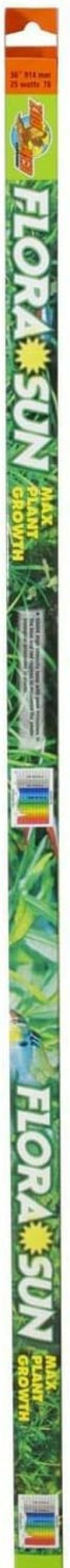 Reptiles & Amphibian Zoo Med | Zoo Med T-8 Flora Sun Max Plant Growth Fluorescent Bulb, 18" L, 15 Watts