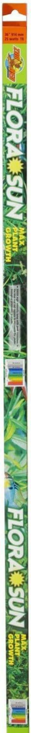 Reptiles & Amphibian Zoo Med | Zoo Med T-8 Flora Sun Max Plant Growth Fluorescent Bulb, 18" L, 15 Watts