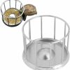 Reptiles & Amphibian Tnfeeon | Tnfeeon Reptile Stainless Steel Food Dish Tortoise Feeding Basin Round Railing Shape Tortoise Dish Water Tray Pet Supplies For Home Vivarium Pet Store