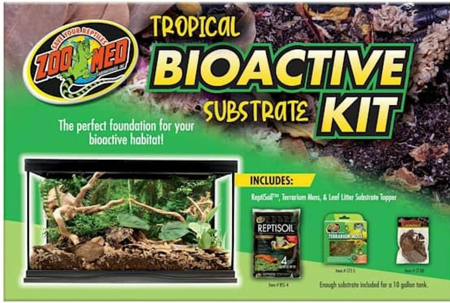 Reptiles & Amphibian Zoo Med | Zoo Med Tropical Bioactive Substrate Kit For Terrariums