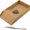 Reptiles & Amphibian kathson | Kathson Reptile Tortoise Turtle Feeding Dish With Ramp And Basking Platform Plastic Turtle Food And Water Bowl Also Fit For Bath Horned Frogs Lizards Amphibians (Brown, Emulational Wood)