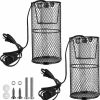 Reptiles & Amphibian VIHOSE | Vihose 2 Pcs Reptile Heat Lamp Guard With 150W Ceramic Heat Emitter Basking Anti Scald Heating Lamp Holder Mesh Cage Reptile Protection Lampshades For Reptile Lizard Snake Chick, Bulb Not Included