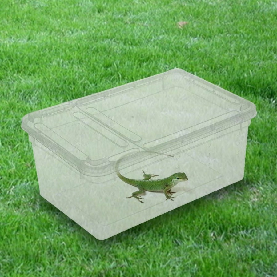 Reptiles & Amphibian Hypeety | Hypeety Reptile Box For Snake Turtle Breeding Box Case Feeding Hatching Container Reptile Tank Terrarium