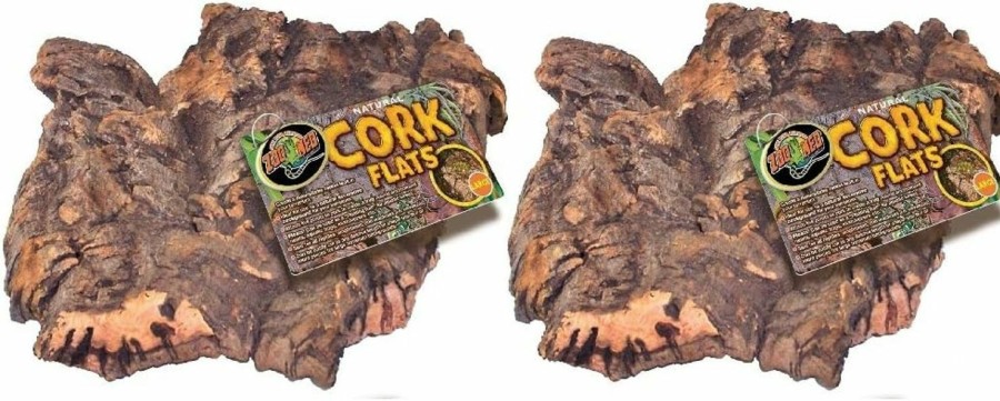 Reptiles & Amphibian Zoo Med | Zoo Med (2 Pack) Natural Cork Bark, Flat, Large