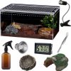 Reptiles & Amphibian SANOSY | Sanosy Reptile Terrarium - Amphibian Tank Starter Kit, Eco Rainforest Feeding Box, Amphibian Feeding Box, Suitable For Breeding Lizards, Turtles, Snakes, Chameleons,Jumping Spiders