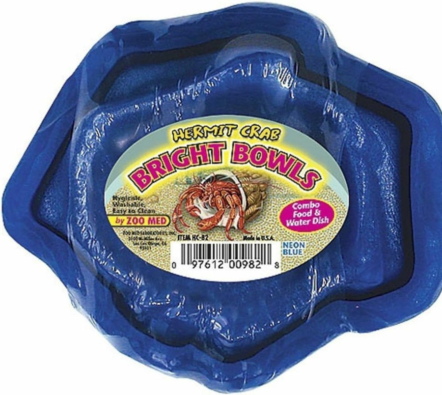 Reptiles & Amphibian Zoo Med | Zoo Med Hermit Crab Bright Bowl, Blue