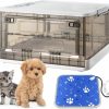 Reptiles & Amphibian HKDQ | Hkdq Puppy Incubator, Incubator For Puppies Large Pet Brooder Nursery,Kitten Incubator With Pet Heating Pad And Pet Medicine Feeder (85L With Heating Pad)