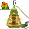 Reptiles & Amphibian Beamama | Bird Cage Heater- Reptile Heat Lamp With Shade No Harm No Light Ceramic Bird Heat Lamp Pet Heater For Parakeets Parrots Chameleon, Snakes, Lizards, Chicks, Amphibian Bird Supplies (Green-Bulb Shape)