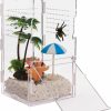 Reptiles & Amphibian LEIZHENZI | Jumping Spider Enclosure,8X4X4In Vertical Acrylic Spider Enclosure,Reptile Enclosure For Arboreal Tarantula Sling Lizards Snake Gecko Jumping Spider Snail Insect Isopods