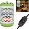 Reptiles & Amphibian Magoog | Magoog Ceramic Heat Lamp Bulb With Lampshade, Reptile Heat Lamp With Guard, Adjustable Heat Lamp From 0-100W, Reptile Heat Lamp For Bearded Dragon, Turtle, Snake, No Light Only Heat(Small)