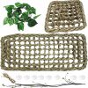 Reptiles & Amphibian MUYG | Muyg 4 Pcs Bearded Dragon Hammock, Lizard Lounger Reptile Natural Seagrass Hammocks Climb Vines Plant Decoration Terrarium Accessories For Lizards Chameleon Gecko Snakes Crown Geckos