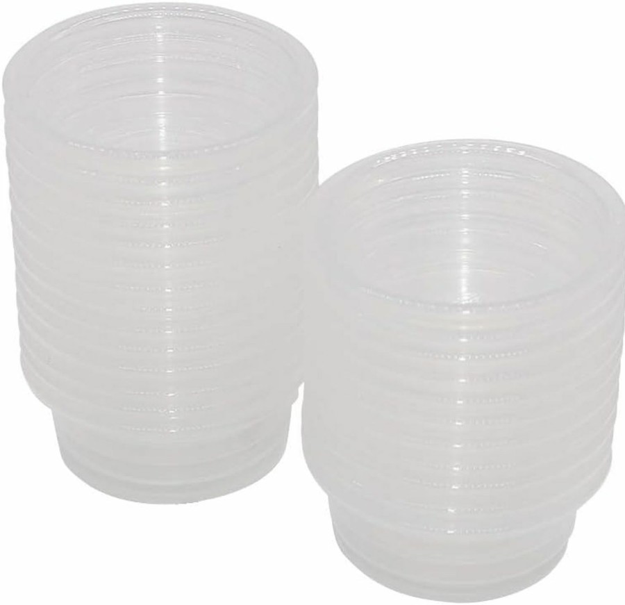 Reptiles & Amphibian SLSON | Slson Small Gecko Food And Water Cups 100 Ct Plastic Feeder Cups For Reptile Feeding Bowls For Crested Gecko Lizard And Other Small Pet, 0.5 Oz