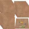 Reptiles & Amphibian Woanger | Woanger 15 Pieces Reptile Carpet, Tortoise Habitat 12 X 12 Inch Natural Coconut Fiber Pet Tortoise Carpet Mat Terrarium Liner For Bearded Dragon Lizard Turtle Snake Gecko