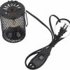 Reptiles & Amphibian Sheens | Reptile Anti-Scald Lampshade And Heat Emitter Set Reptile Heat Lamp With Guard For Turtles Chicks Lizard Snake (Black)