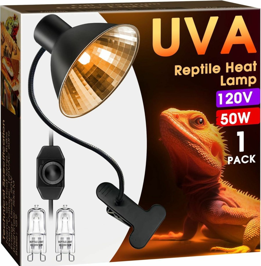 Reptiles & Amphibian Briignite | Briignite G9 Heat Lamp Bulbs For Reptile, Mini Reptile Light, Dimmable G9 Mini Heat Bulb Warm White 50W, 2 Pin Base Uva Reptile Heat Lamp, Bearded Dragon Gecko Turtle Lizard, 2 Pack