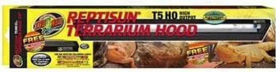 Reptiles & Amphibian Zoo Med | Reptisun T5 Ho Terrarium Hood 24 Inch