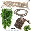 Reptiles & Amphibian HERCOCCI | Hercocci Bearded Dragon Tank Accessories, Reptile Bridge Hammock Flexible - Jungle Climbing Vines And Leaves With Suction Cups Habitat Decor For Hiding& Climbing Snake Gecko Lizard Chameleon