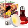 Reptiles & Amphibian Leoterra | Leoterra 50W Reptile Infrared Heat Lamp Night Light Red Reptile Bulb (Pack Of 2) For Reptile Terrariums,Reptiles,Turtle,Bearded Dargon,Lizard,Snakes Night Use