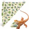 Reptiles & Amphibian HAICHEN TEC | Haichen Tec Bearded Dragon Hammock Swing Hanging Bed Lounger Ladder With Adhesive Hooks And Suction Hook For Reptile Bearded Dragon Leopard Gecko Hamster Lizard (Cactus Pattern)