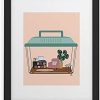 Reptiles & Amphibian Deny Designs | Deny Designs 2021 Framed Art Print Classic White, 11\" X 14\", Camilleallen Hermit Habitat