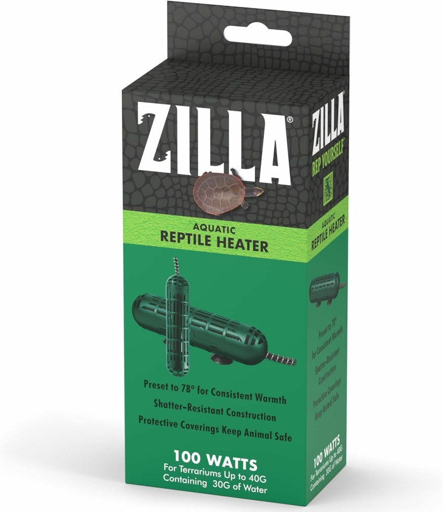 Reptiles & Amphibian Zilla | Zilla Aquatic Reptile Heater 100 Watt, For Terrariums Up To 40 Gallons