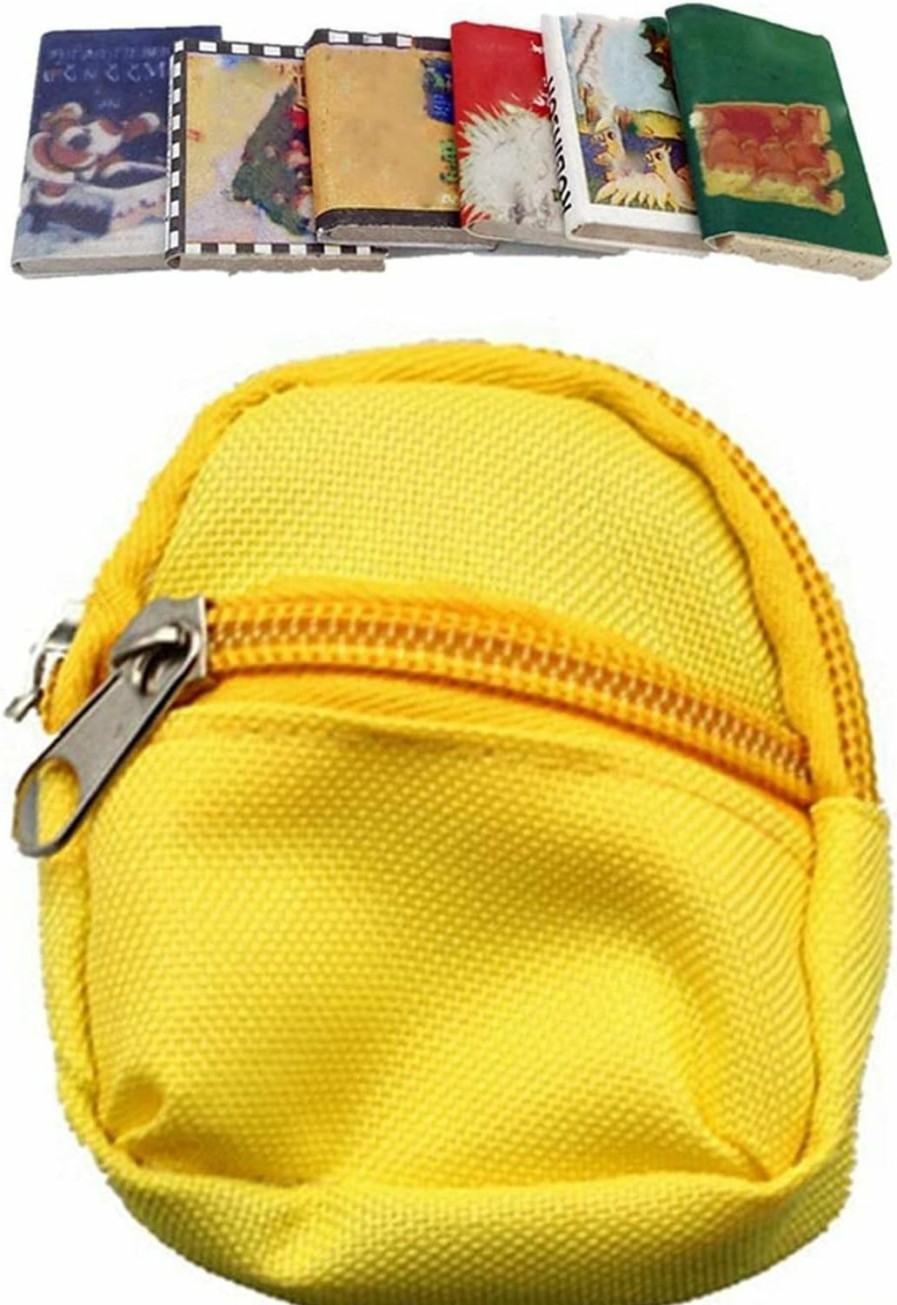 Reptiles & Amphibian Wxbzbhwxc | Wxbzbhwxc Lizard Schoolbag & Books Set Bearded Dragon Apparel Accessories Handmade Photo Party Back To School Supplies For Small Pets (Yellow)