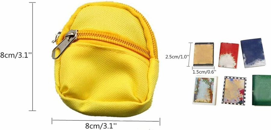 Reptiles & Amphibian Wxbzbhwxc | Wxbzbhwxc Lizard Schoolbag & Books Set Bearded Dragon Apparel Accessories Handmade Photo Party Back To School Supplies For Small Pets (Yellow)