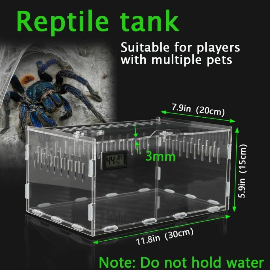 Reptiles & Amphibian LEIZHENZI | Tarantula Enclosure, Reptile Terrarium,11.8\" X 7.9\" X 5.9\"Terrarium,Terrariums Suitable For Insect, Spiders, Chameleon Cage,Snake Enclosure,Gecko Tank,Lizard Tank