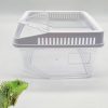 Reptiles & Amphibian PINVNBY | Pinvnby Reptile Feeding Box Portable Snake Breeding Box Acrylic Reptile Cage Transparent Plastic Pet Habitat For Spiders Lizards Gecko Crickets Turtles Crabs