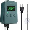 Reptiles & Amphibian Luxbird | Luxbird Lb-2Sc Digital Heating Mat Thermostat Temperature Controller With 2 Probes And 2 Outlets For Germination, Reptiles, Brewing, Breeding, Incubation, Greenhouse (Max 250W Per Outlet)