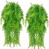 Reptiles & Amphibian LYRWI | 2 Pack Terrarium Hanging Plants Vines,Artificial Hanging Plants Fern Vine,Artificial Leaves Habitat Decorations With Suction Cup For Bearded Dragon Hermit Crab Lizard Snake Geckos Chameleon