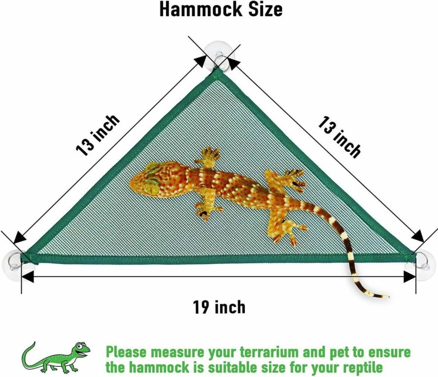 Reptiles & Amphibian KUDES | Kudes Bearded Dragon Hammock, 2 Pack Reptile Hammock Lounger Ladder Lizard Hanging Bed House Cage Accessories Reptile Terrariums Habitat Decoration For Bearded Dragons Geckos Lizards Reptile Snakes