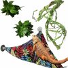 Reptiles & Amphibian Hamiledyi | Hamiledyi Bearded Dragon Cloth Hammock, Leopard Gecko Hammock, Lizards Hammock With Suction Cup Hooks, Reptile Tank Accessories Flexible Fake Jungle Plants For Gecko Snake Chameleon