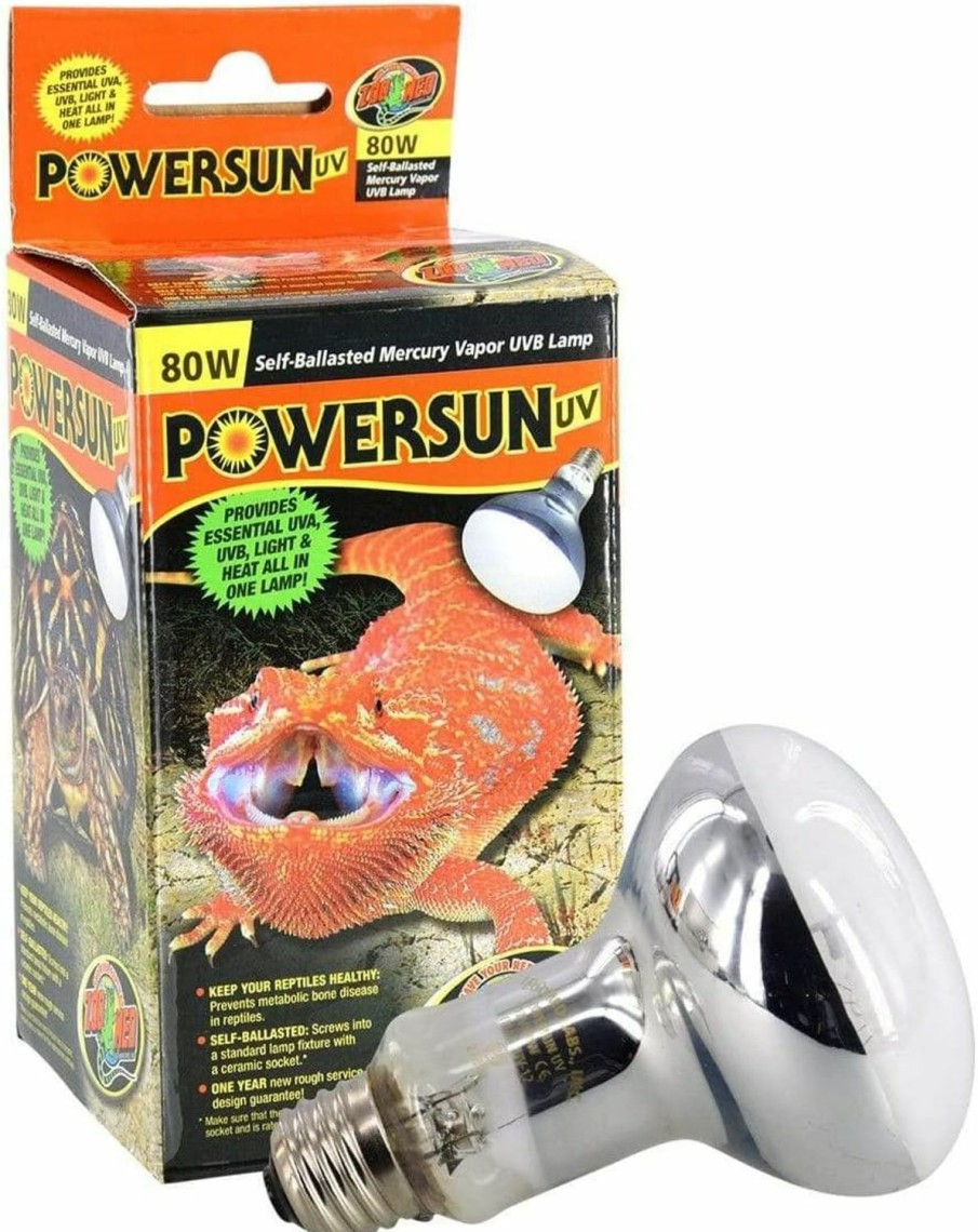 Reptiles & Amphibian Zoo Med | Zoo Med Powersun Uv Bulb, 80 Watt