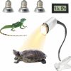 Reptiles & Amphibian PStarDMoon | Reptile Heat Lamps, Rotatable Basking Lamp, Uva/Uvb Turtle Aquarium Tank Heating Lamps With Clamp For Lizard Turtle Snake Spider Frog Aquarium Aquatic Plants With 3 Heat Bulbs & 1 Tm (E27,110V)