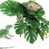 Reptiles & Amphibian Neeenn | Hermit Crab Climbing Toys, Plastic Simulated Turtle Leaf Plant With Suction Cup, Hermit Crab Supplies, Reptile Tank Aquarium Terrarium Decor Accessories, Habitat Decor For Lizards Geckos Snakes