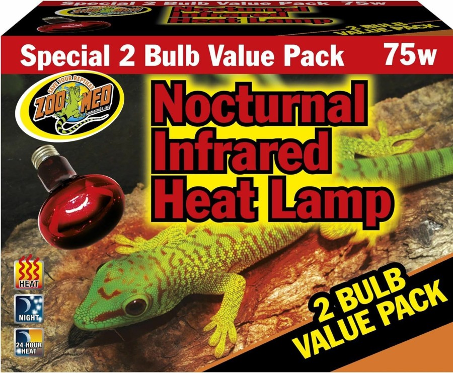 Reptiles & Amphibian Zoo Med | Zoomed Nocturnal Infared Heat Lamp 75W By Zoomed