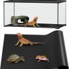 Reptiles & Amphibian zunzingy | Zunzingy Bearded Dragon Tank Accessories, Reptile Mat, Reptile Terrarium Substrate Liner For Leopard Gecko, Lizard, Snake, Tortoise, Iguana Non-Adhesive Reptile Flooring (18\"X72\" Black)