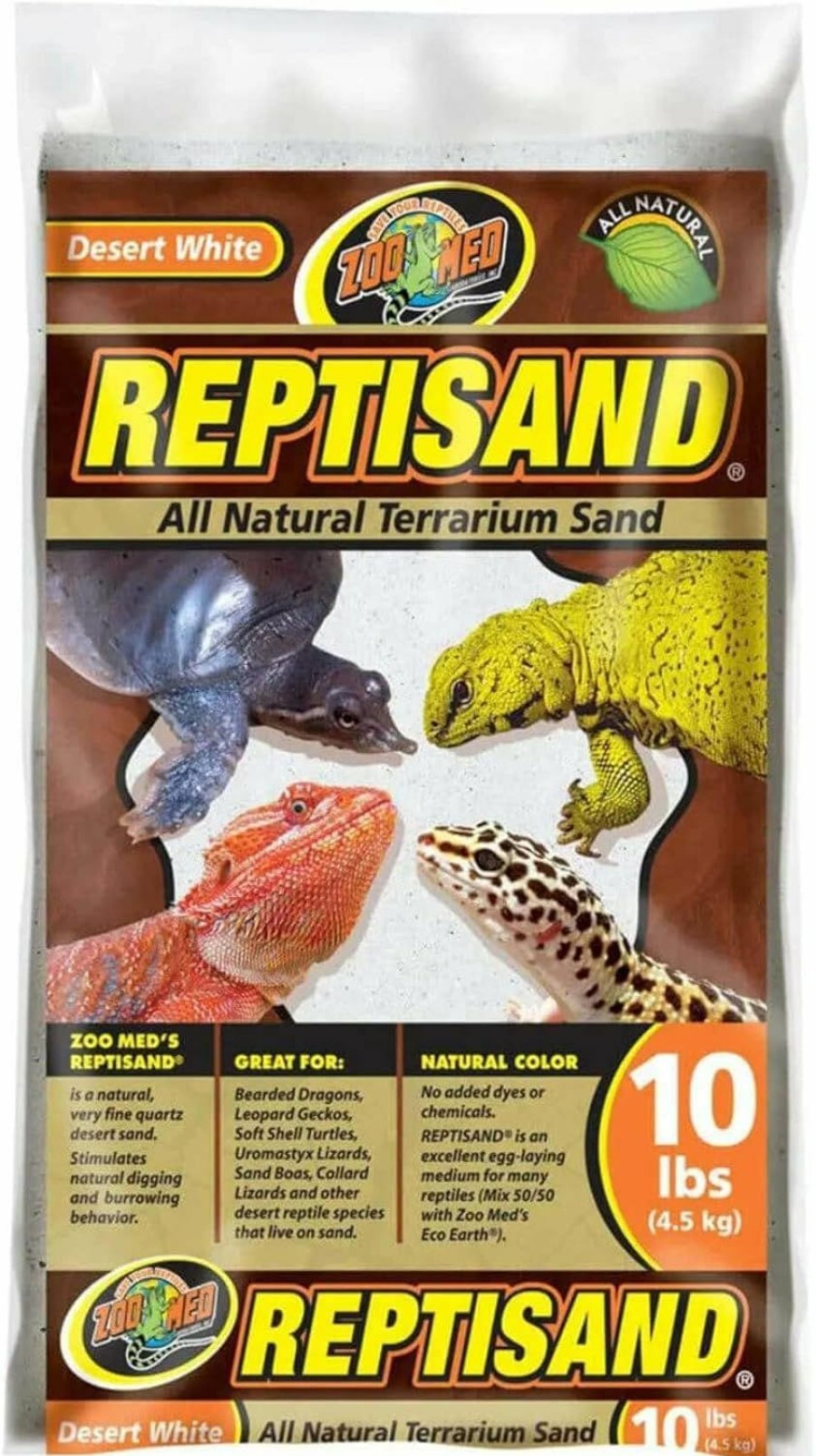 Reptiles & Amphibian Zoo Med | Zoo Med Reptisand, Natural Red, 10 Pounds