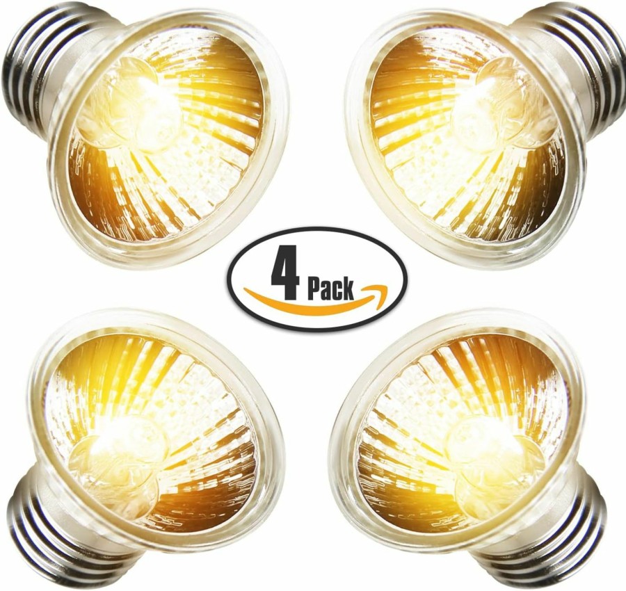 Reptiles & Amphibian DTZY | Dtzy Reptile Heat Lamp Bulbs 4-Pack (25W*2/50W*2), Amphibian Basking Light Bulb,Reptile Daylight Bulb, For Turtle,Bearded Dragon,Lizard,Works With Various Lamp Fixtures