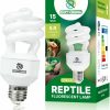 Reptiles & Amphibian REPTI HOME | Repti Home Uva Uvb Reptile Light 15W 10.0,Desert Terrarium Compact Fluorescent Lamp,Uvb Reptile Light Bulb For Snake,Spider,Bearded Dragon