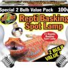 Reptiles & Amphibian DBDPet | Dbdpet 'S Bundle With Zoomed Repti Basking Spot 100W Reptile Heat Lamp [Value 2 Pack] & Includes Attached Pro-Tip & Safety Guide - Do Not Get Reptile Heat Lights Wet When Hot!