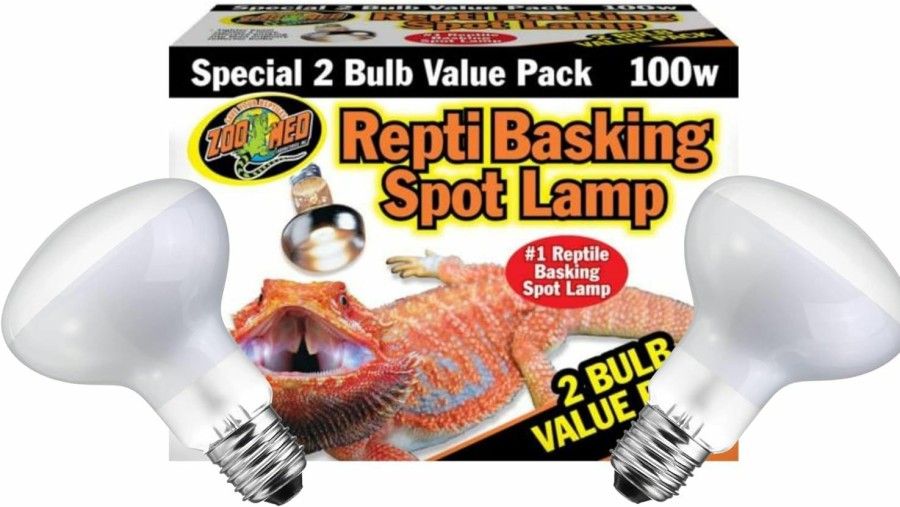 Reptiles & Amphibian DBDPet | Dbdpet 'S Bundle With Zoomed Repti Basking Spot 100W Reptile Heat Lamp [Value 2 Pack] & Includes Attached Pro-Tip & Safety Guide - Do Not Get Reptile Heat Lights Wet When Hot!