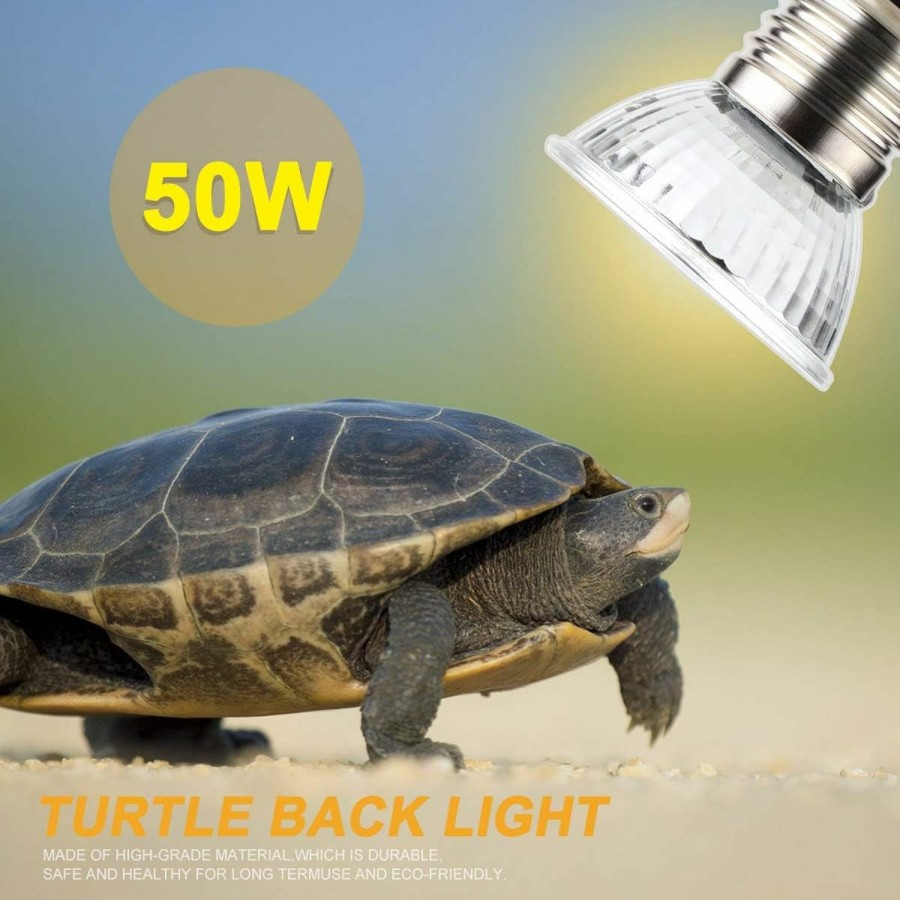 Reptiles & Amphibian FIVEAGE | Fiveage 50W Sun Basking Spot Lamp Reptile Uva Uvb Full Spectrum Heat Lamps Sun Bulbs For Reptiles And Amphibians-6 Pack