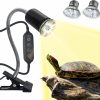 Reptiles & Amphibian nvmw | Reptile Heating Light With Fixture 360 Rotatable Hose And Timed Heating Light, Uva Uvb Reptile Light, Suitable For Turtles, Bearded Dragons, Lizards, Etc. (2 Light Bulbs 25W+50W), Extended Cable