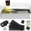 Reptiles & Amphibian LAOGUATON | 18.2'' 9.1'' 7.8'' Turtle Small Turtle Tank Kit With Filter And Light Turtle Aquarium Tank Accessories