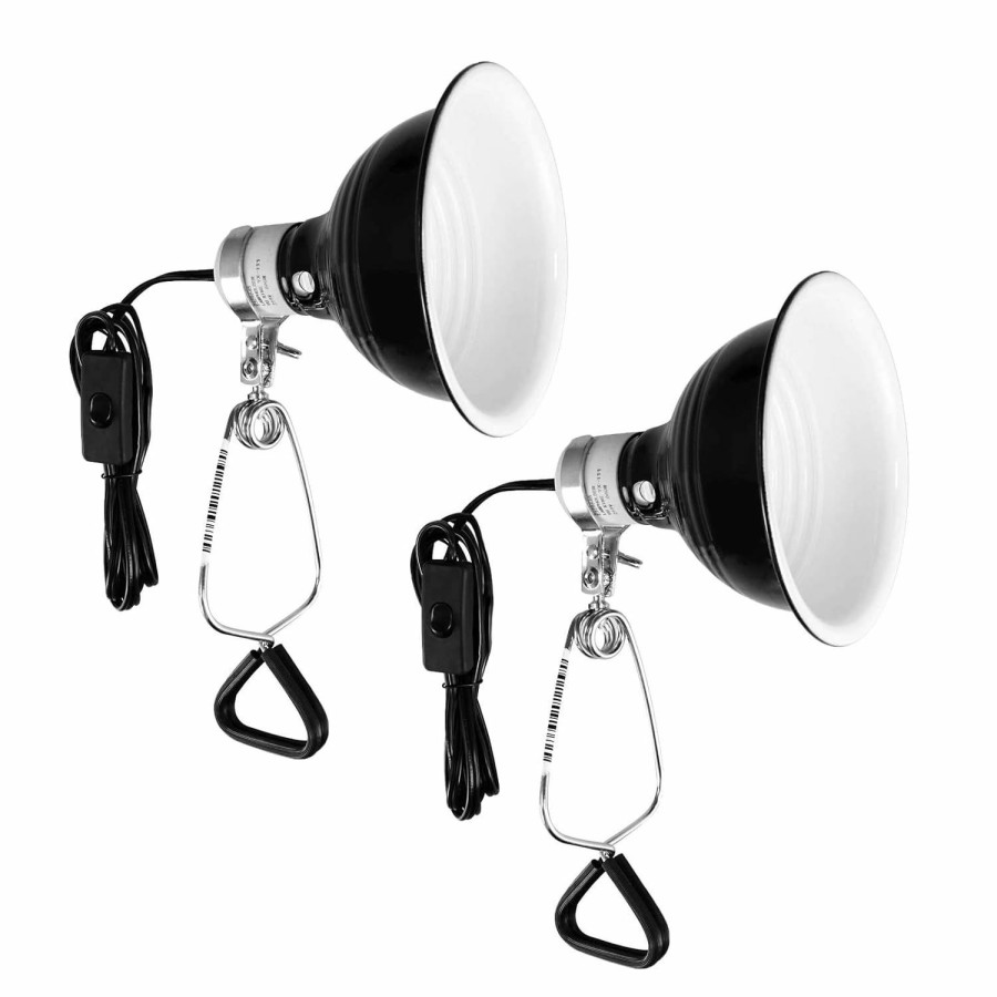 Reptiles & Amphibian Simple Deluxe | Simple Deluxe Adjustable Clamp Lamp With 10.5\" Aluminum Reflector And Bulb Guard, 250W E26 Socket (Bulb Not Included), 6Ft 18/2 Sjt Cord,Silver