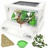 Reptiles & Amphibian Hamiledyi | Hamiledyi Foldable Reptile Terrariums Kit, 6 Pcs Gecko Tank Starter Kits Mini Transparent Lizard Habitat Cages For Iguana, Snake, Bearded Dragon, Tortoise, Chameleon 15.6\" X 11.6\" X 9.4\" Blue