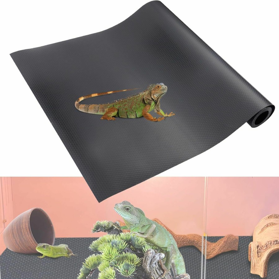 Reptiles & Amphibian MEWTOGO | Mewtogo Reptile Carpet, Bearded Dragon Tank Accessories, Reptile Terrarium Carpet Substrate, Non-Adhesive Durable Reptile Mat For Leopard Gecko Lizard Snake Tortoise, 17'' X 39''